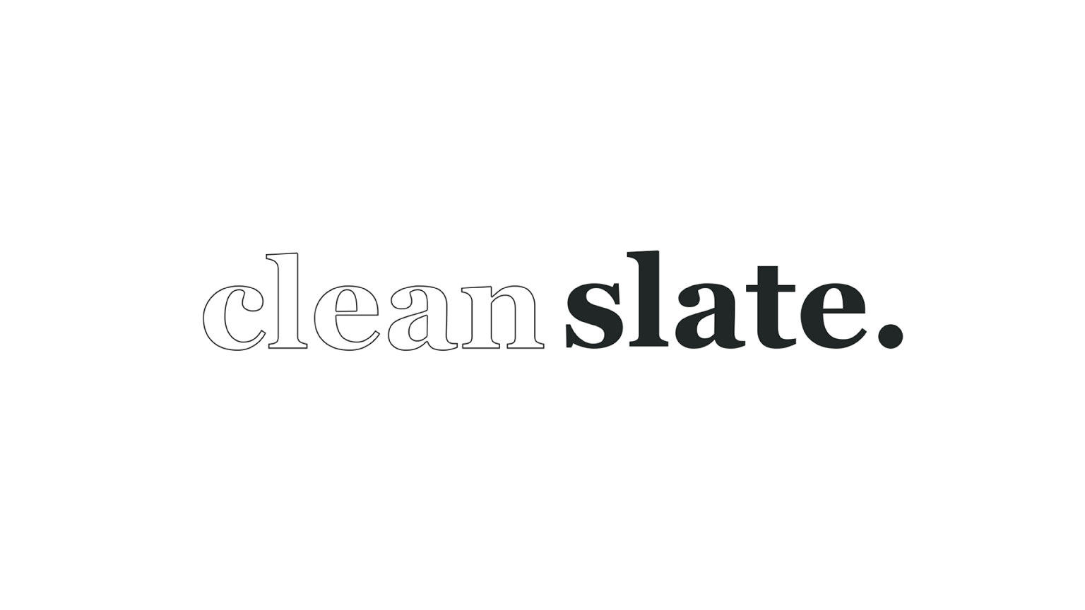 Clean Slate Series Slide